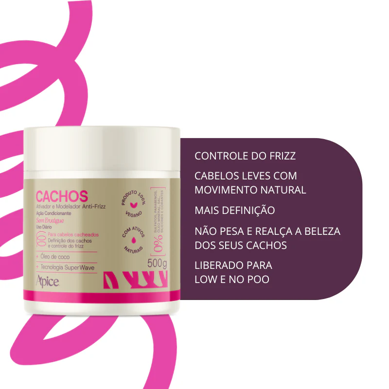 Ativador e Modelador Anti-Frizz Cachos Essence 500g - Image 3