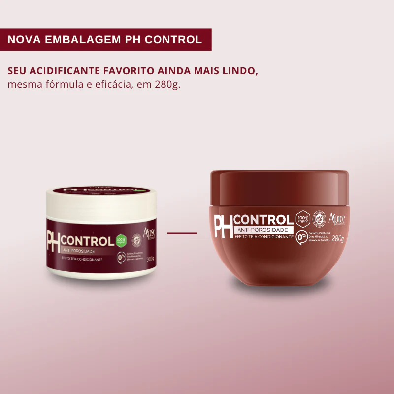 Tratamento Anti Porosidade PH CONTROL 280 gr - Máscara Acidificante Tratamento Condicionante - Image 5