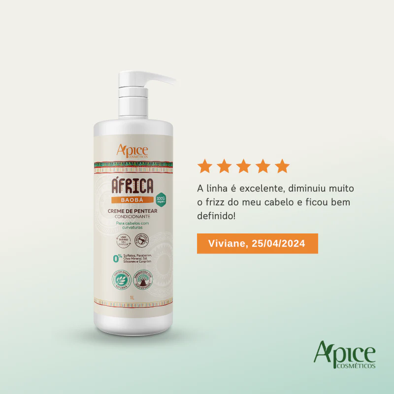 Creme de Pentear África Baobá 1000ml - Ação Condicionante - Image 4