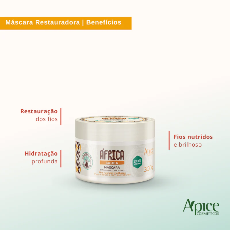 Kit África Baobá - Shampoo, Condicionador e Máscara (3 ITENS) - Image 4