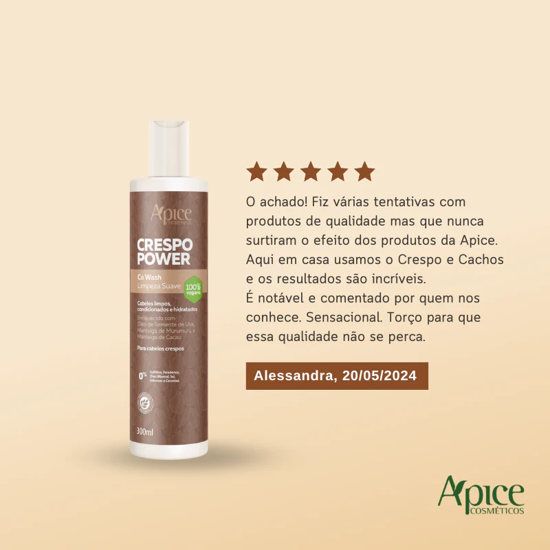 Kit Crespo Power - Co Wash, Condicionador, Gelatina, Máscara e Creme de Pentear (5 ITENS) - Image 12