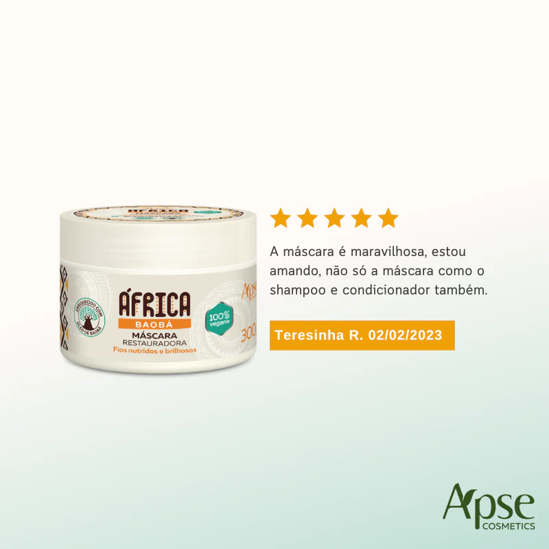 Máscara África Baobá Restauradora 300g - Tratamento Condicionante - Image 3