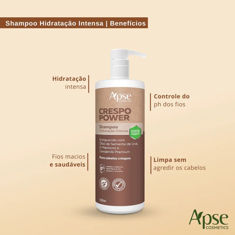 Shampoo Crespo Power Hidratação Intensa 1000 ml - Image 3